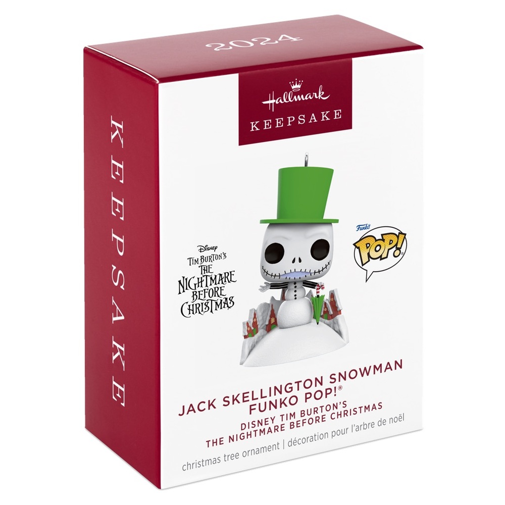 *NWT* 2024 Hallmark Disney NBC Jack Skellington Snowman Funko Pop Ornament